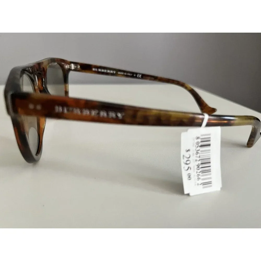Burberry Tortoiseshell Round Sunglasses with Brown Lenses